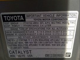 2007 TOYOTA RAV4 SILVER 2.4 AT FWD.  Z24875